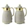 Home Maker Tea And Coffee Vacuum Flask Set SPD-LSGG Grey And Gold 1L+1L 2 PCS