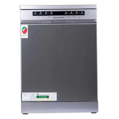 Westpoint Freestanding Dishwasher 13 Places Setting 8 Programs WYS-1323I Silver