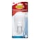 Command 17600B-ES Bathroom Hook with Water-Resistant Strips, Large, Holds 3.4 Kg. each hook, white color. 1 hook and 2 strips/pack