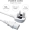 2M White Desktop Power Cable 250V 13A Monitor Power Cord 3 Pin UK Main Leads Universal AC Power Cord Replacement for PC Computer Printer DKURVE&reg;