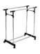 Metal Clothes Garment Rack Silver/Black