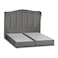 In House Shumt Velvet Bed Frame - King - 200x180 cm - Gray