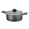 Tramontina Non-Stick Casserole With Lid Black 22cm