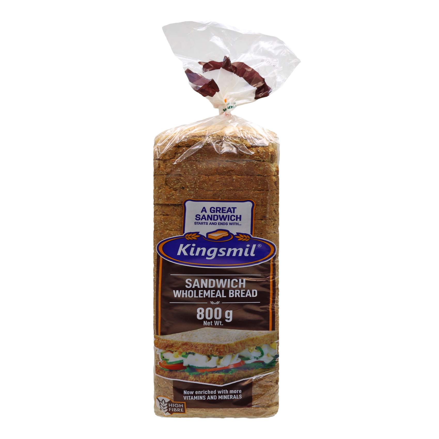 Kingsmill Brown Whole Meal Sandwich Bread 800g