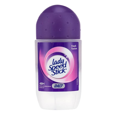 Lady Speed Stick 24/7 Fresh Fusion Antiperspirant And Deodorant Roll On 50ml 20% Off