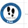 Doreen 10 Pcs Floor Sticker, Stand Here Safety Floor Signs Please Maintain a distance of 6 feet Social Distancing Safety Floor Decal Sign Warning Sign Guidance for Crowd Control (Blue)(GC1319A)