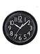 CASIO Round Shaped Analog Wall Clock Black/Silver 24.6 x 3.7cm