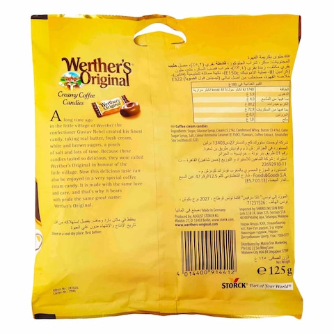 Werther&#39;s Original Creamy Coffee Candies -125 gram