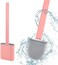 SOFLIN Silicone Toilet Brush with Holder Stand , Brush for Bathroom Cleaning, Cleaning Silicone Brush and Holder (Multi Color, Pack of 1)