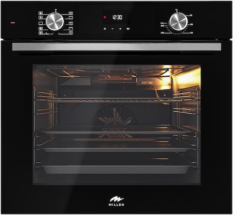 MILLEN Built In Electric Oven, 10 Cooking Modes, 73L - 3 Years Warranty, SCHOTT Inner Glass, MEO 6004 BL