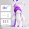 DIY CREATE YOUR OWN UNIQUE ACRYLIC FLUID POURING PAINT BEAR (9 inch - 23 cm) COMPLETE SET, colors: White, Light-Blue, Light-Purple. Arts and Crafts, Customize Handmade Creative Birthday Gift
