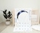 ESSEN Baby Monthly Milestone Blanket Girl Newborn Baby Shower Gift (21x15x8) - Blue