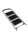 Generic Foldable Step Ladder With Rubber Handgrip White/Black 44Inch