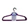 Prime Plastic Velvet Hanger Purple 6 PCS