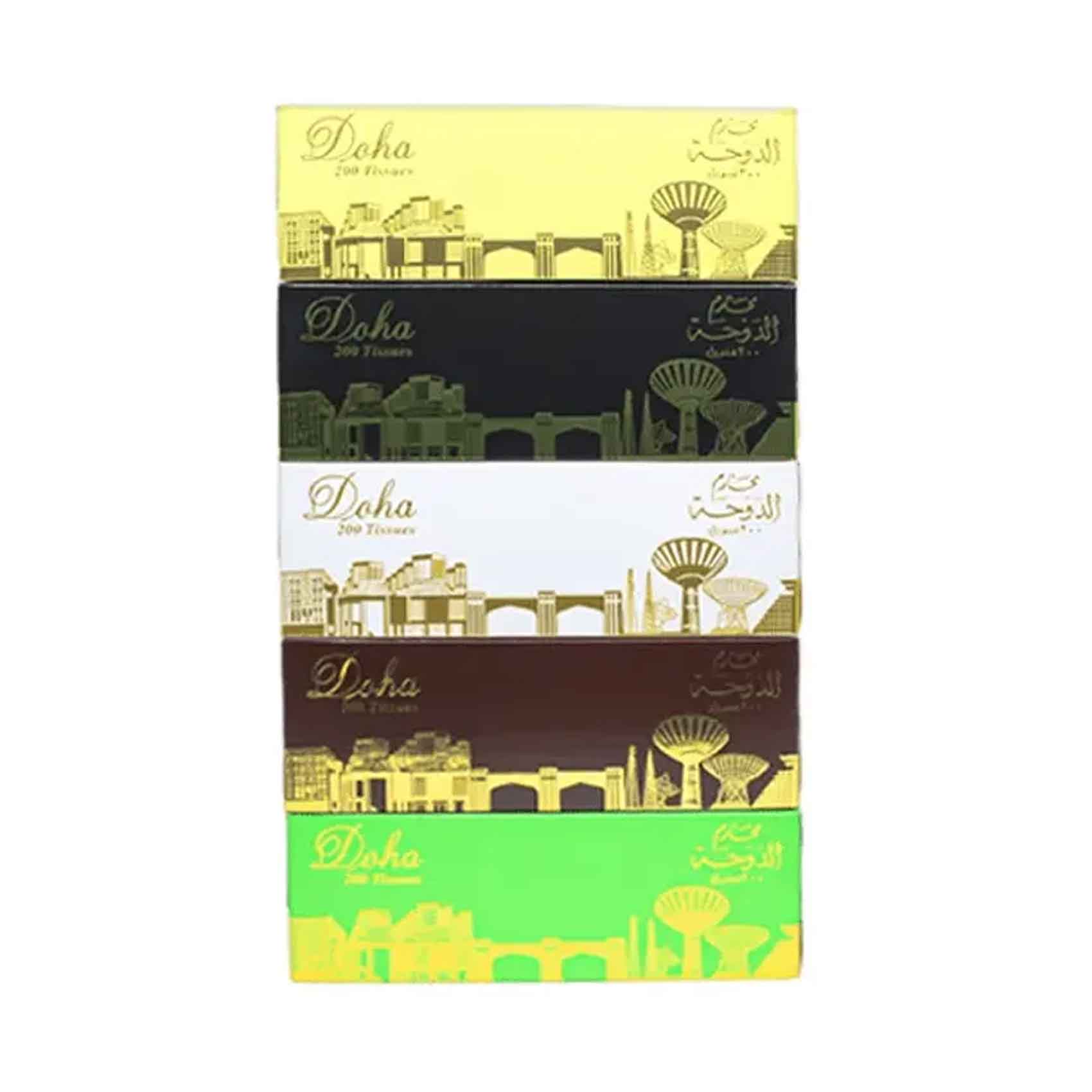 Doha Facial Tissue 2 Ply, 200sheets×5