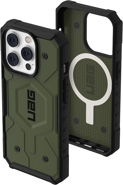 Urban Armor Gear Designed For iPhone 14 Pro Case, 6.1&quot; Pathfinder Built-In Magnet Compatible With Magsafe Charging Slim Lightweight Shockproof Dropproof Rugged Protective Cover, Green Olive