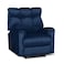 In House Velvet Rocking &amp; Rotating Recliner Chair - Dark Blue - AB011