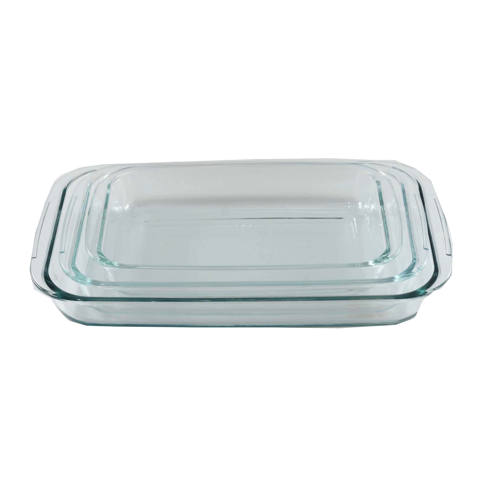 Home Maker Rectangular Glass Baking Dish Clear 3 PCS