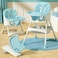 Kidsland Honelevo Baby Dining Chair Baby Feeding Chair Portable High Chair ，Safty Highchair With Meal Tray, All For Your Baby (Blue）)