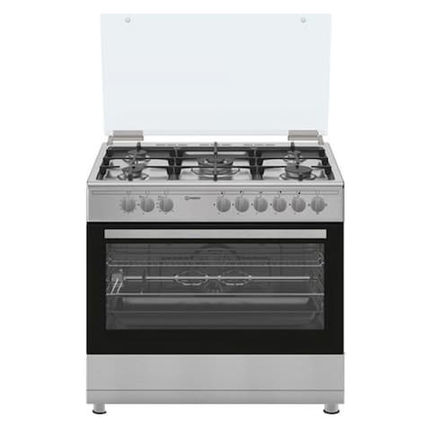 Indesit 5-Burners Gas Cooker IM9GC6KCXME Silver 90x60cm