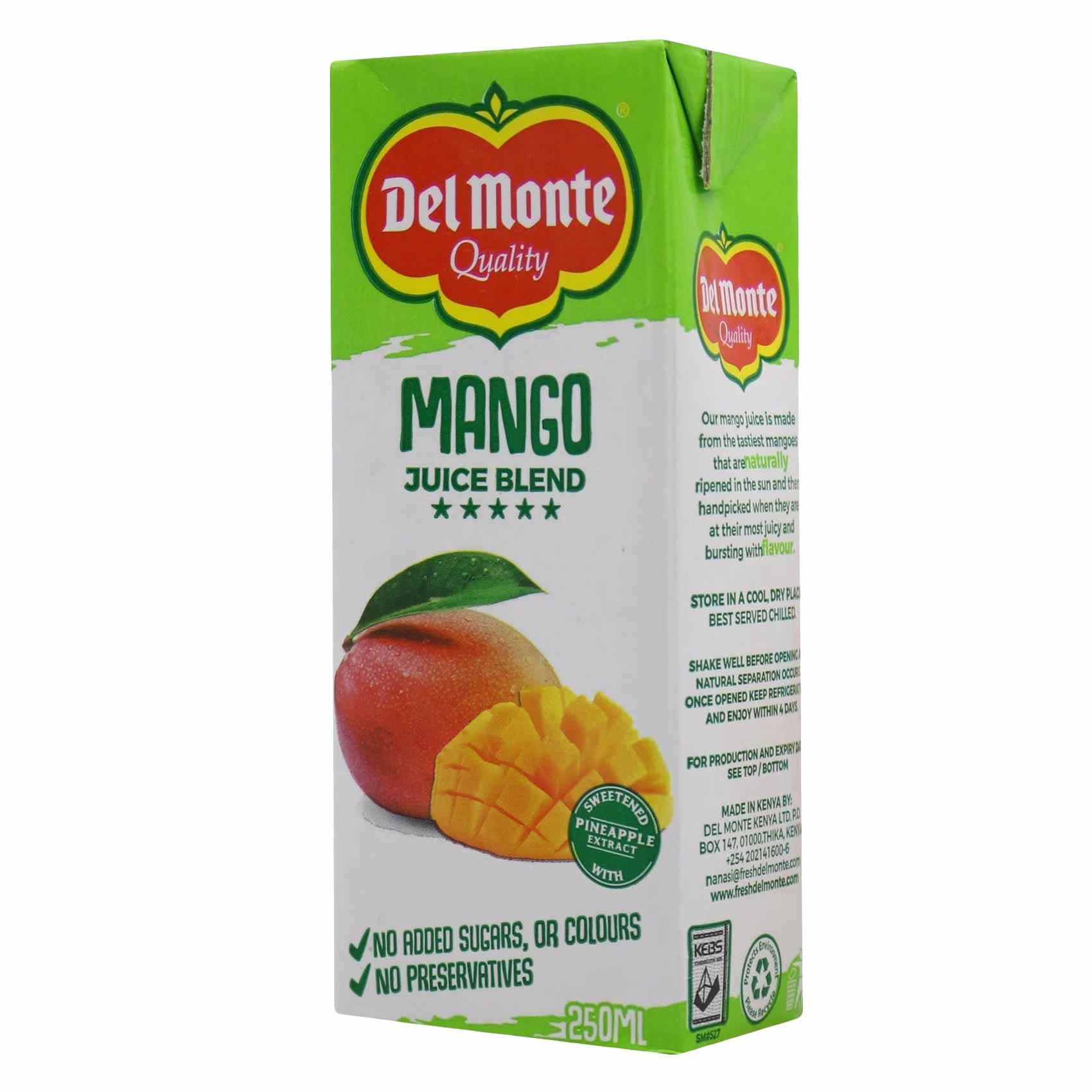 Buy Del Monte Mango Juice 250Ml Online Carrefour Kenya
