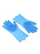 Generic Magic Silicone Gloves With Wash Scrubber Light Blue 240g