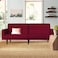 In House Shahrzad 2 In 1 Sofabed Velvet Upholstered - Burgundy