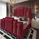 In House Paris Velvet Bed Frame - Single - 200x90 cm - Burgundy