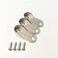30Pcs Oval Closet Rod End Supports Furniture Wardrobe Tube Support Bracket