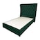 In House Lychee Velvet Bed Frame - Single - 200x100 cm - Dark Green