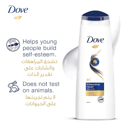 Dove Shampoo for Damaged Hair Intensive Repair Nourishing Care for up to 100% Healthy Looking Hair 400ml