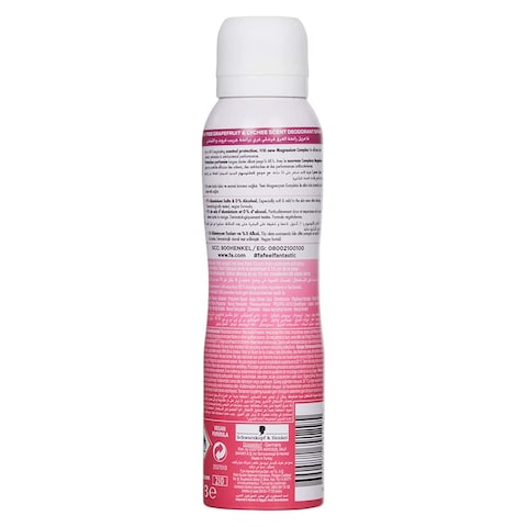 Fa Deodorant Spray for Women - Grapefruit and Lychee Scent - 150ml