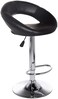 LANNY Set of 2 Modern Bar Stool High Chair T307G Black with Adjustable Height and PU Leather seat.