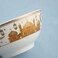 Ramadan Design Set of 6 Ceramic Soup Bowls, Cereals， Rice，Pasta， Salad Oatmeal, Thick-edge Non-slip Design with ramadan designs ，gold and white color(L-8*W-15*H-6.5CM)