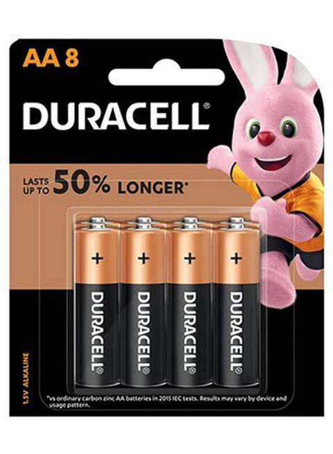 8-Piece Alkaline Ultra Battery Set Rose Gold/Black