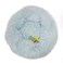 Grizzly Velor Round Plush Blue Dog Bed  Small - 50 x 15cm