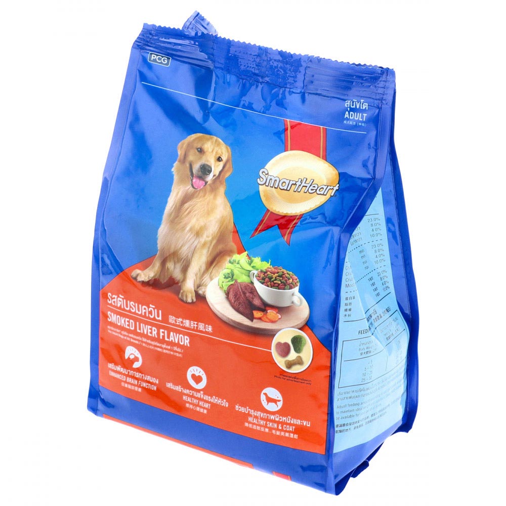Buy Smart Heart Dry Adult Dog Food With Smoked Liver Flavor 500 gr
