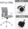 LANNY Office Desk Hydraulic Study Video Chair LK1042 GREY with Adjustable Height, Swivel 360&deg; and Wheel - Modern Computer Home Task Arms Chairs