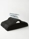 Switch 50 Piece Non-Slip Ultra Slim Velvet Multifunctional Hanger Set In Neutral Colour Made In Sturdy Material For Closet Organization, Black, 44.5X23.5cm