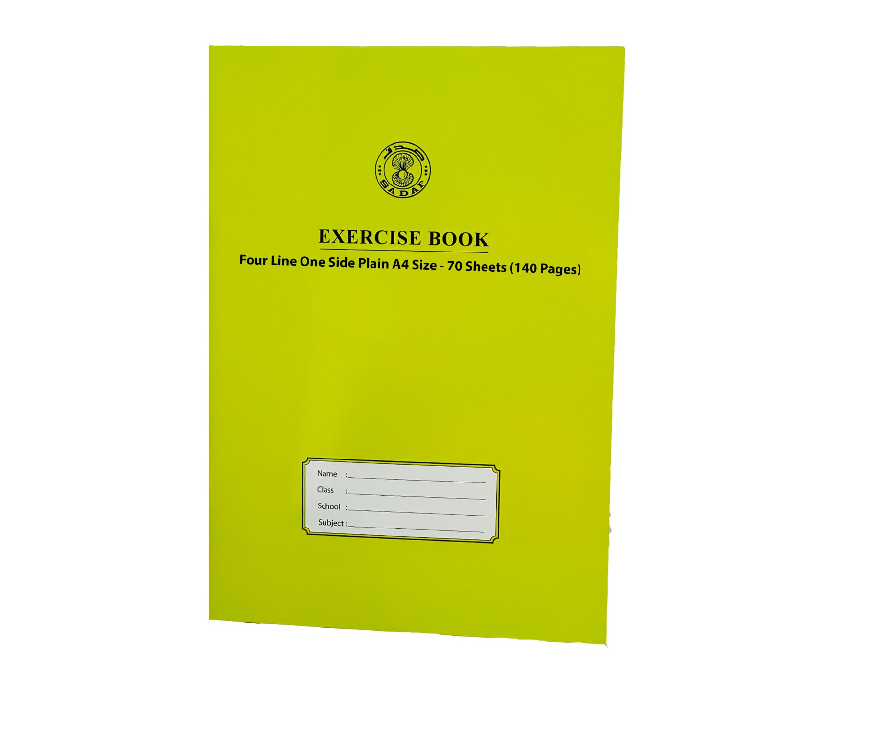 Buy EXERCISE BOOK FOUR LINE ONE SIDE PLAIN A4 SIZE- GREEN Online ...