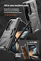 VRS Design Terra Guard Ultimate Go S [S-Pen Compartment in Hinge Protection] for Samsung Galaxy Z Fold 4 case cover wallet (2022) Card Compartment &amp; Screen Protector - Metal Black (S-Pen NOT included)