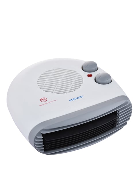 Sonashi Fan Heater With 3 Adjustable Settings, Cool/Warm/Hot Wind For Selection 2000 W SFH-907 White/Grey