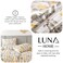 Luna Home Queen size 6 pieces, duvet cover set, green plant leaf design.