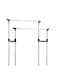 Double Pole Clothes Rack And Wheels Silver/Black