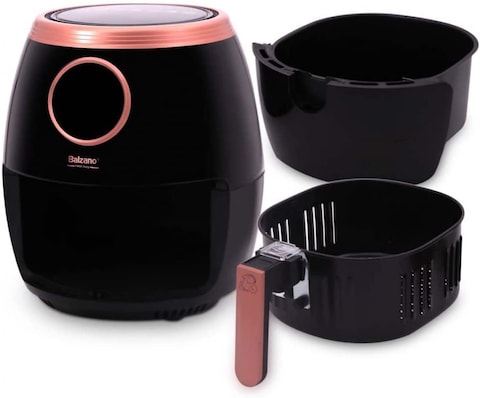 Balzano 5.6L/XXL Air Fryer With Rapid Air Technology, 10 Preset Programs, Digital Control Panel, 1800W, Plastic, AF716, Rose Collection - 1 Year Warranty