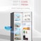 Nobel 270L Gross / 180L Net Capacity Double Door Refrigerator, NoFrost, Electronic Control System, R600a Refrigerant, LED Inside Light, Removable Gasket, Inside Condenser NR350NF Dark Silver
