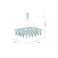 1PC.-32Clips, Clothes Hanger Rack, 32 Clips Folding Clothes Hanger, Blue.
