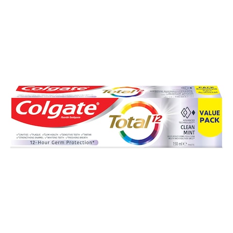 Colgate Total 12 Hour Protection Clean Mint Toothpaste 150ml