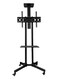 Sky-Touch Mobile TV Stand Cart With Mount For LED And LCD Screen Lockable Wheels Black