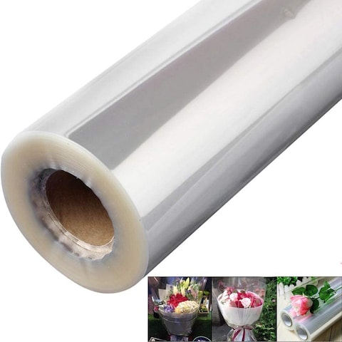 Generic Clear Cellophane Wrap Transparent Opp Cellophane Wrap Roll For Bouquet Gift Baskets Arts Crafts,1 Roll,1*200M